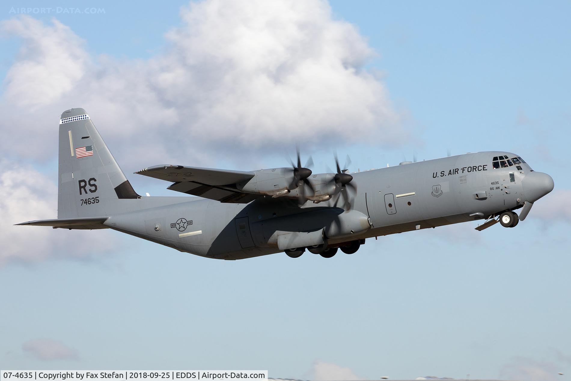 07-4635, 2007 Lockheed Martin C-130J-30 Super Hercules C/N 382-5595, dep Stuttgart EDDS