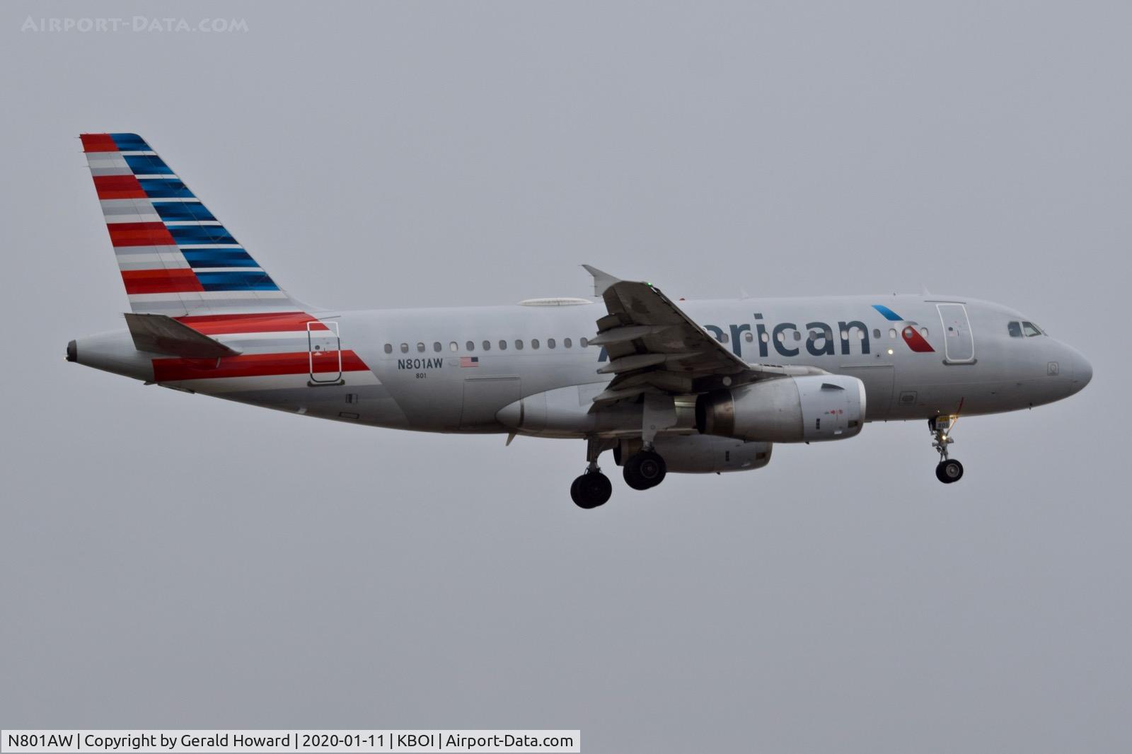 N801AW, 1998 Airbus A319-132 C/N 0889, Landing 10R.