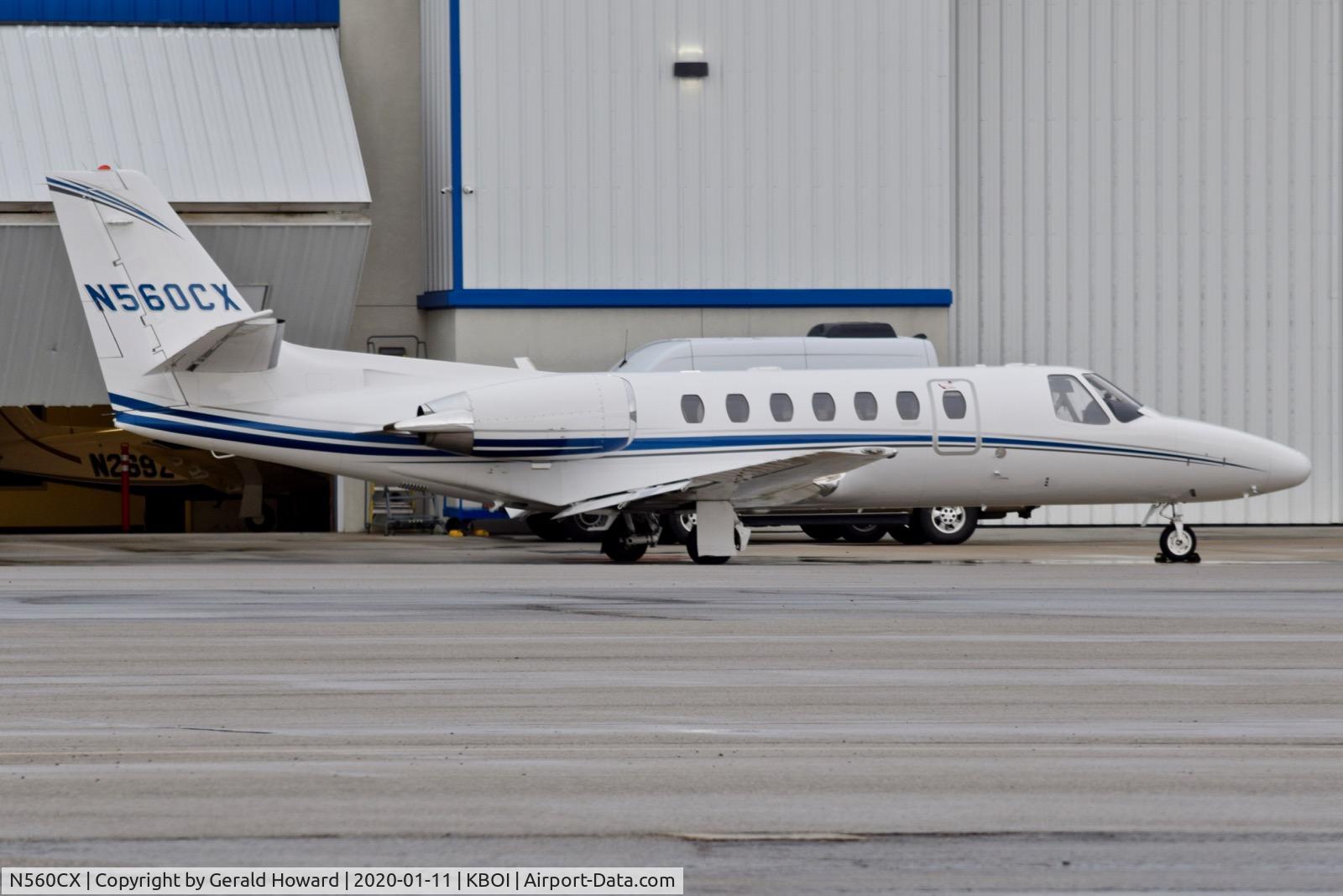 N560CX, 2001 Cessna 560 Citation Encore C/N 560-0582, Parked on north GA ramp.