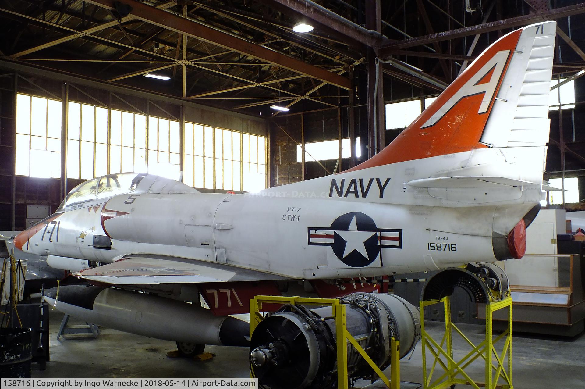 158716, Douglas TA-4J Skyhawk C/N 14337, Douglas TA-4J Skyhawk at the Combat Air Museum, Topeka KS