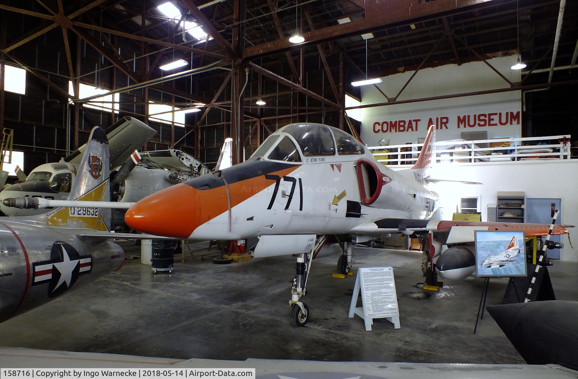 158716, Douglas TA-4J Skyhawk C/N 14337, Douglas TA-4J Skyhawk at the Combat Air Museum, Topeka KS