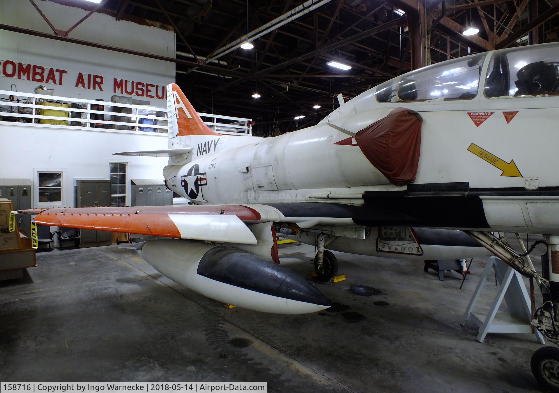 158716, Douglas TA-4J Skyhawk C/N 14337, Douglas TA-4J Skyhawk at the Combat Air Museum, Topeka KS
