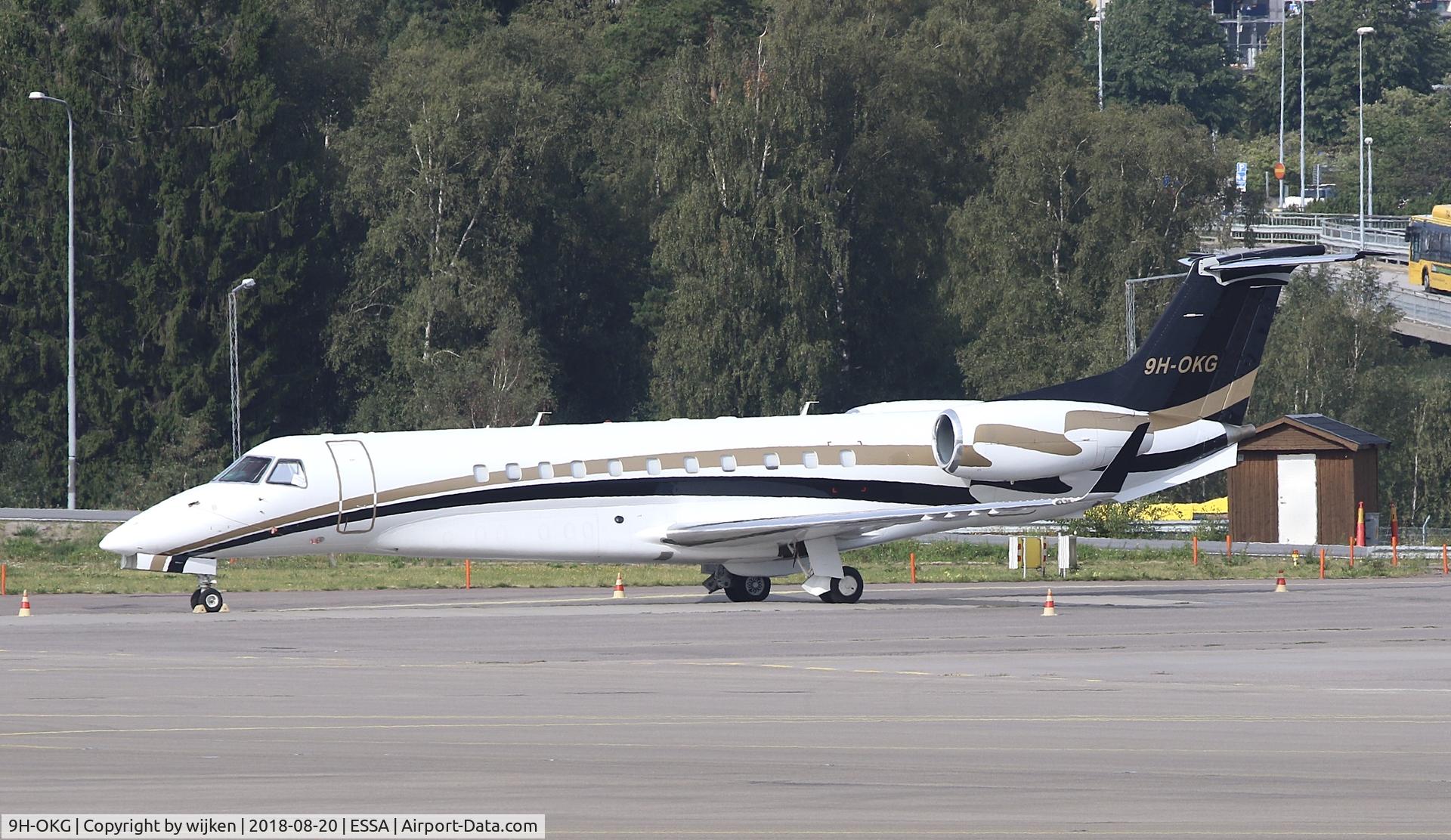 9H-OKG, 2007 Embraer EMB-135BJ Legacy 600 C/N 14500986, Parked at ramp M