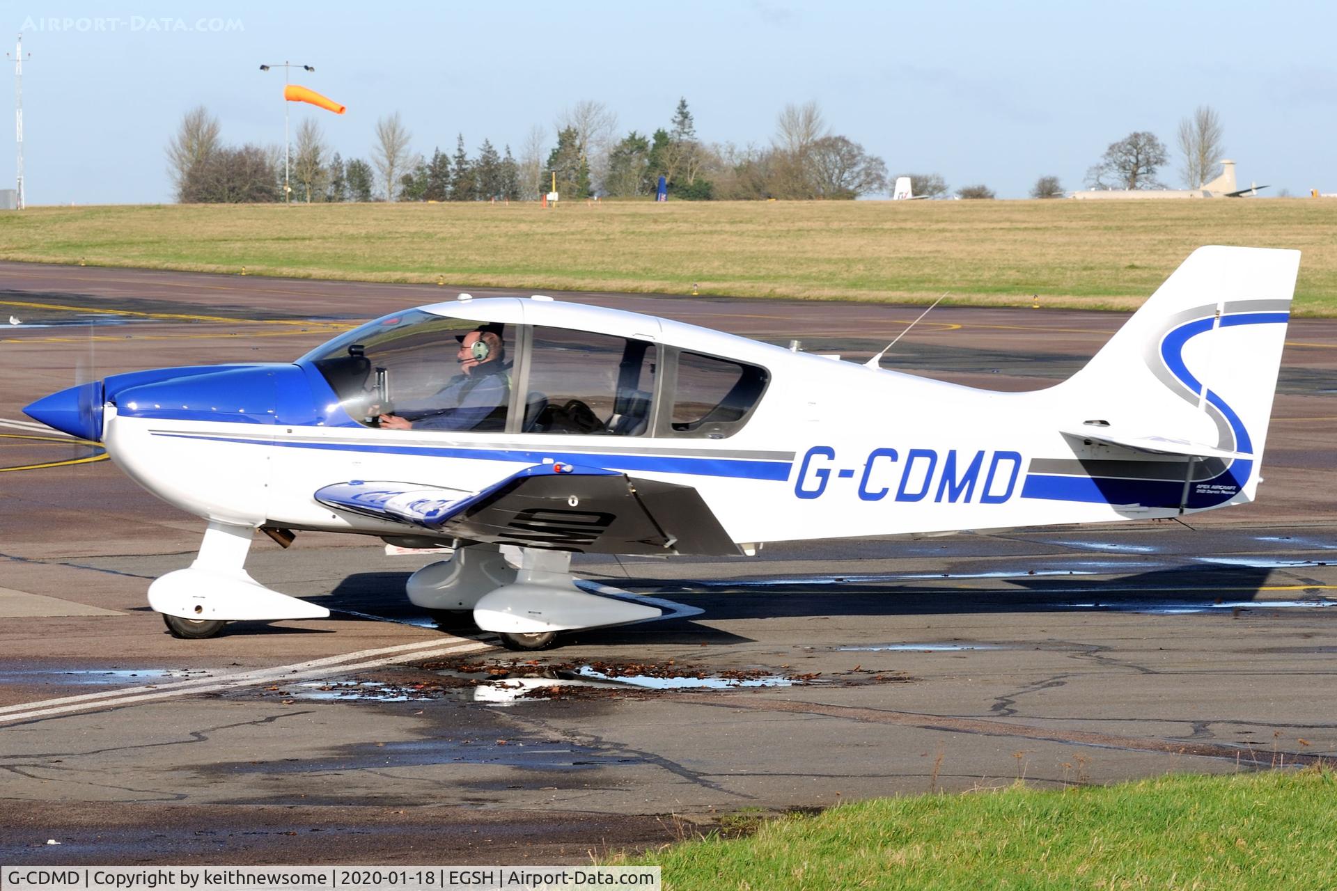 G-CDMD, 2005 Robin DR-400-500 President C/N 42, Regular visitor arriving at Norwich.