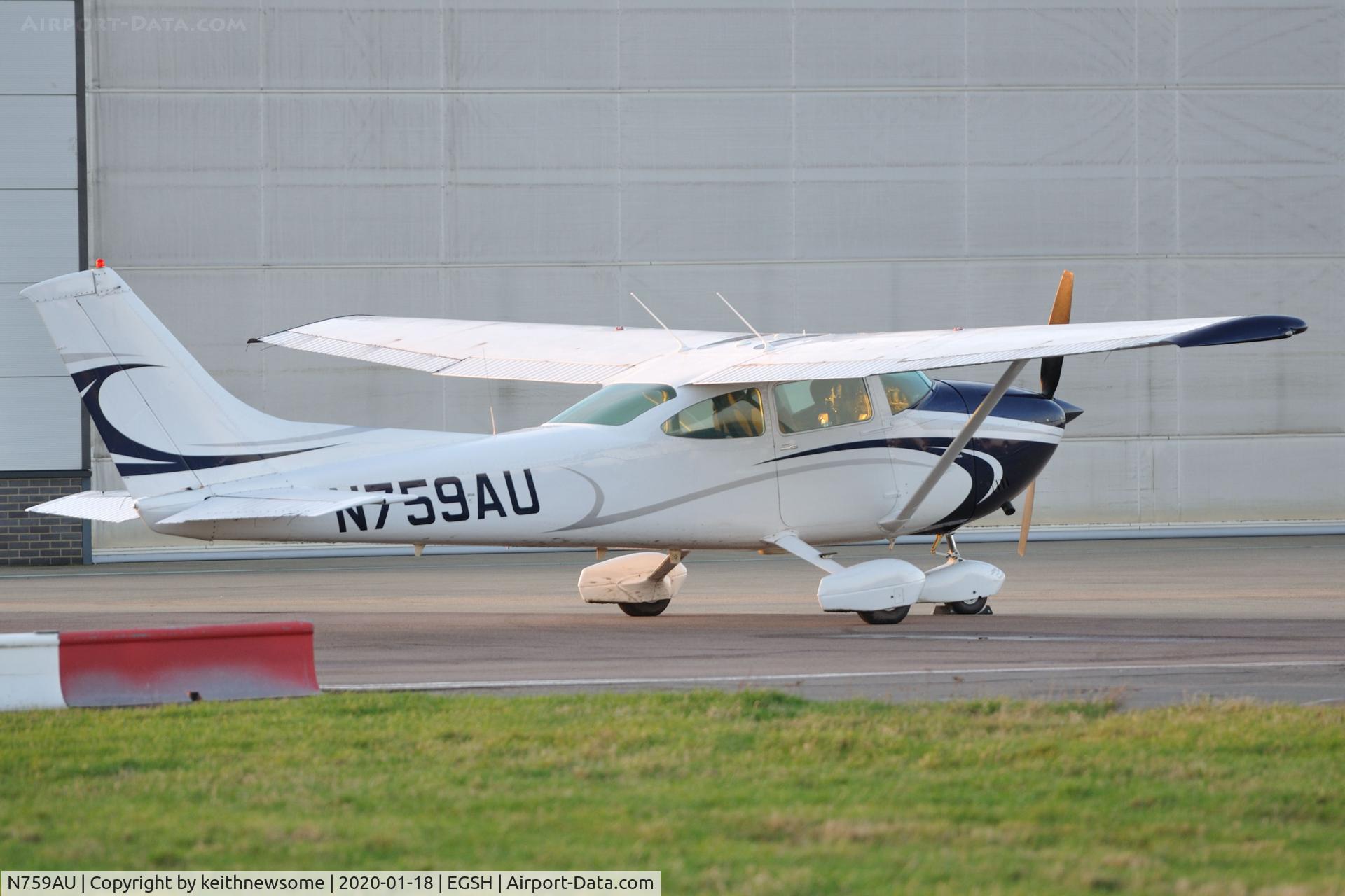 N759AU, 1977 Cessna 182Q Skylane C/N 182-65846, Return visitor parked at Norwich.