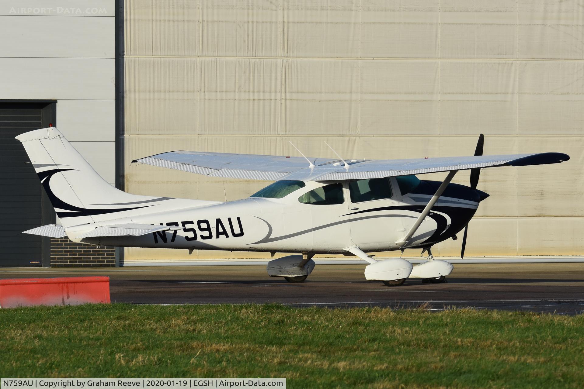 N759AU, 1977 Cessna 182Q Skylane C/N 182-65846, Parked at Norwich.