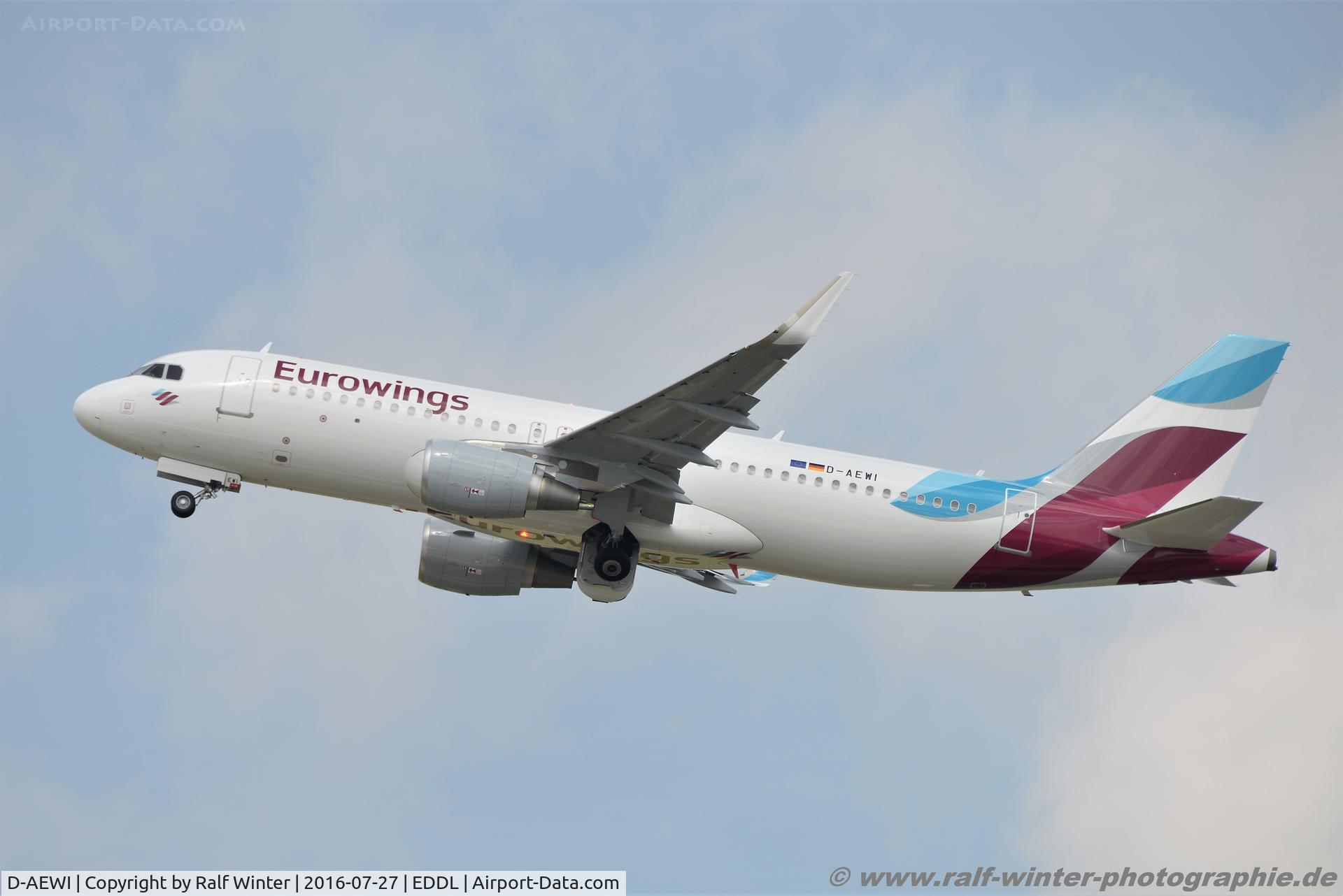D-AEWI, 2016 Airbus A320-214 C/N 7210, Airbus A320-214(W) - EW EWG Eurowings - 7210 - D-AEWI - 27.07.2016 - DUS