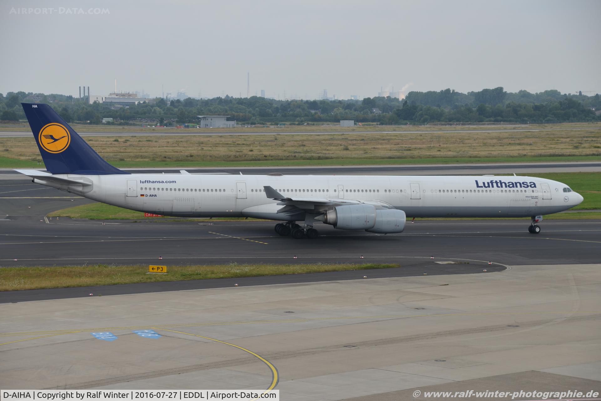 D-AIHA, 2003 Airbus A340-642 C/N 482, Airbus A340-642 - LH DLH Lufthansa 'Nuernberg' - 482 - D-AIHA - 27.07.2016 - DUS