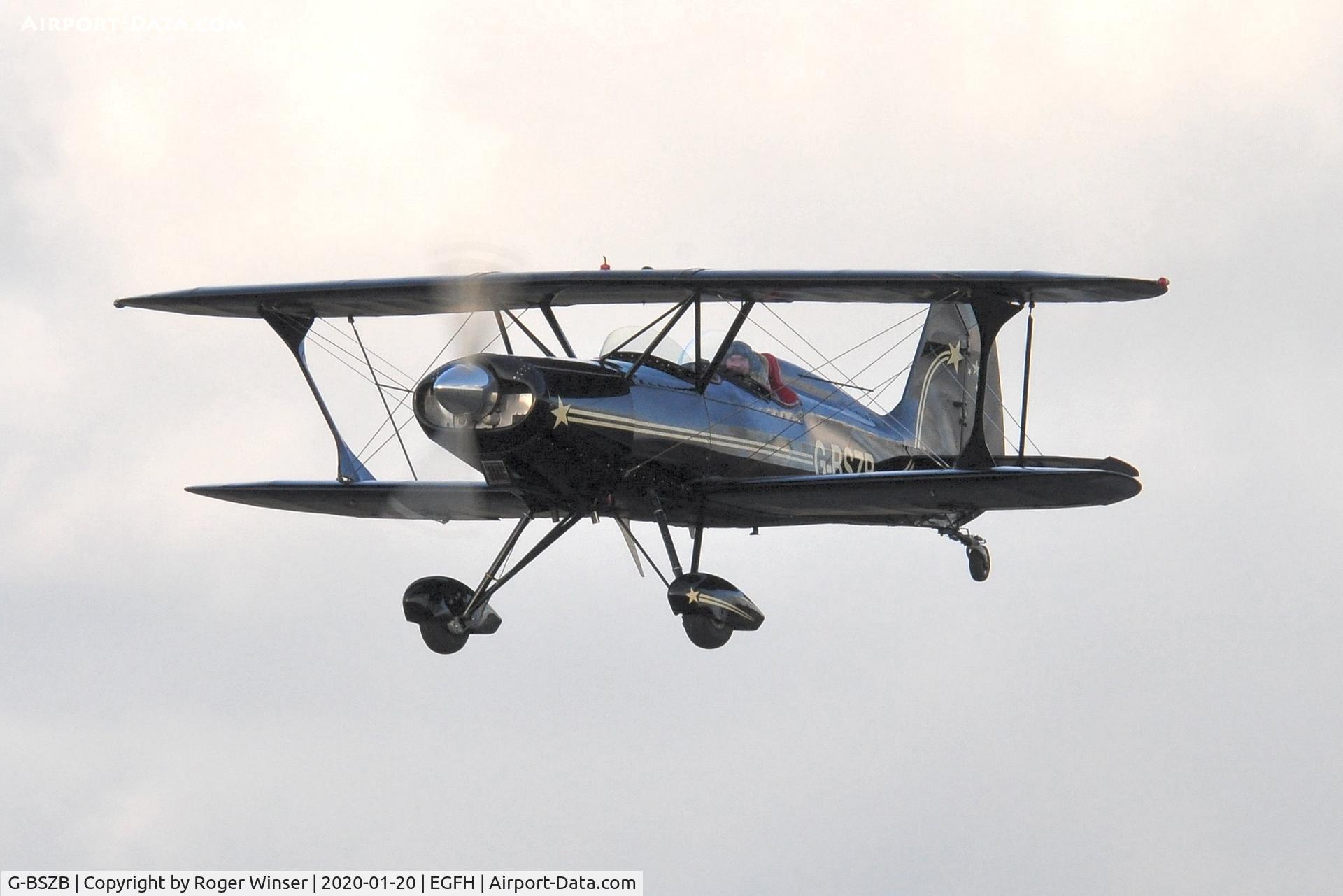 G-BSZB, 1981 Stolp SA-300 Starduster Too C/N 545, Resident Starduster Too over Runway 22.