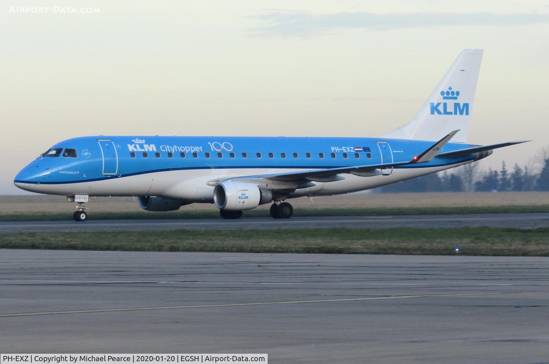 PH-EXZ, 2018 Embraer 175STD (ERJ-170-200) C/N 17000723, Arriving from Amsterdam (AMS).
