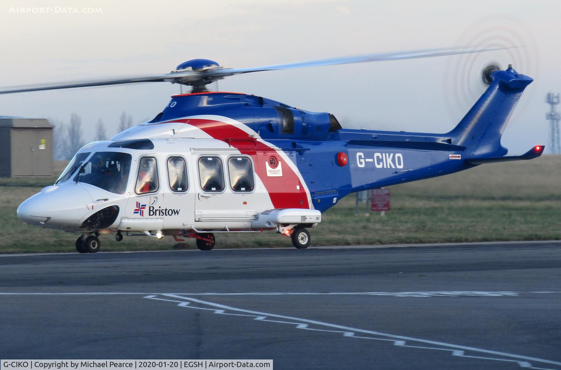G-CIKO, 2014 AgustaWestland AW-139 C/N 41378, Taxiing to the Western Apron.