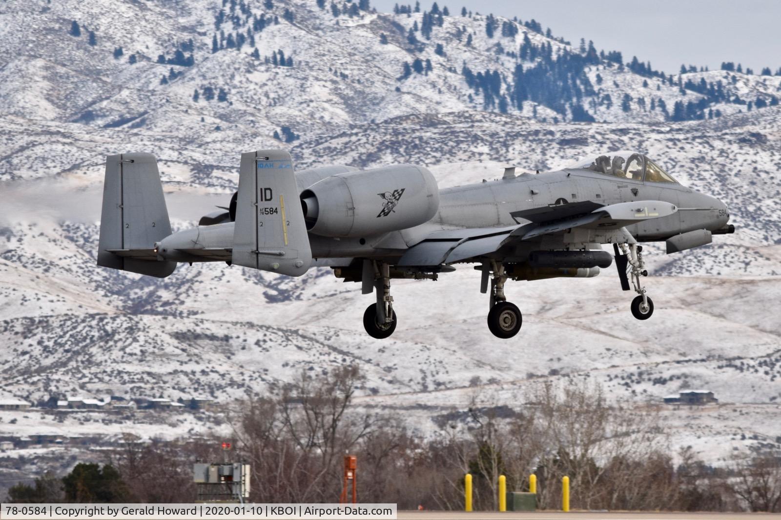 78-0584, 1978 Fairchild Republic A-10C Thunderbolt II C/N A10-0204, Landing 10R.