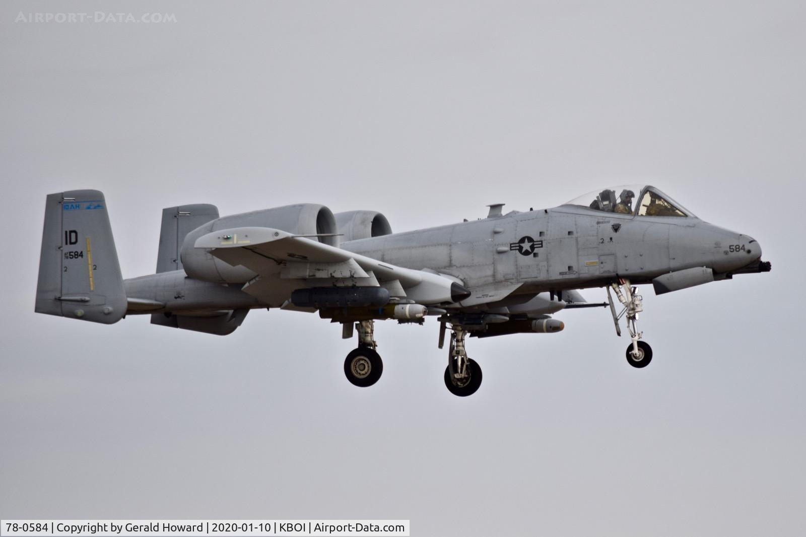 78-0584, 1978 Fairchild Republic A-10C Thunderbolt II C/N A10-0204, Landing 10R.