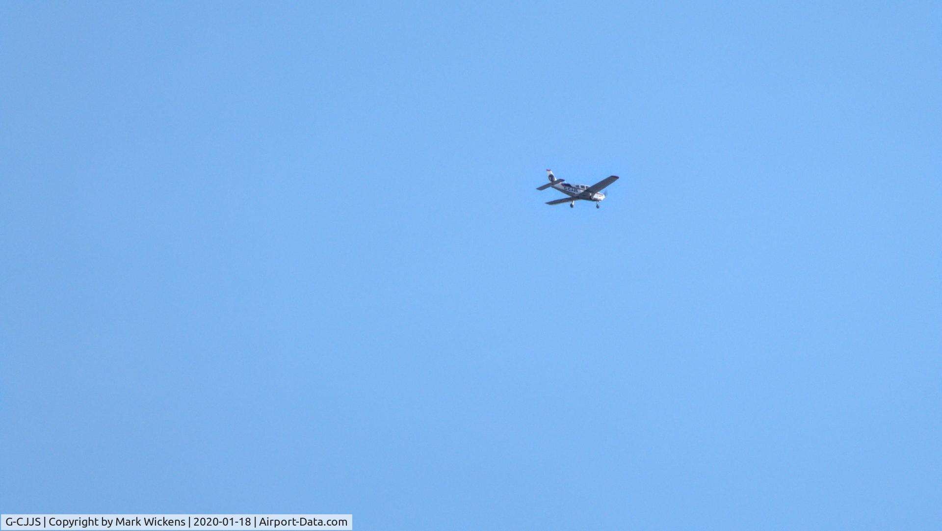 G-CJJS, 1976 Piper PA-28-151 Cherokee Warrior C/N 28-7615377, Spotted from the summit of Stony Cove Pike/Cauldale Moor East of Kirkstone Pass on 18-JAN-2020 at 15:23.