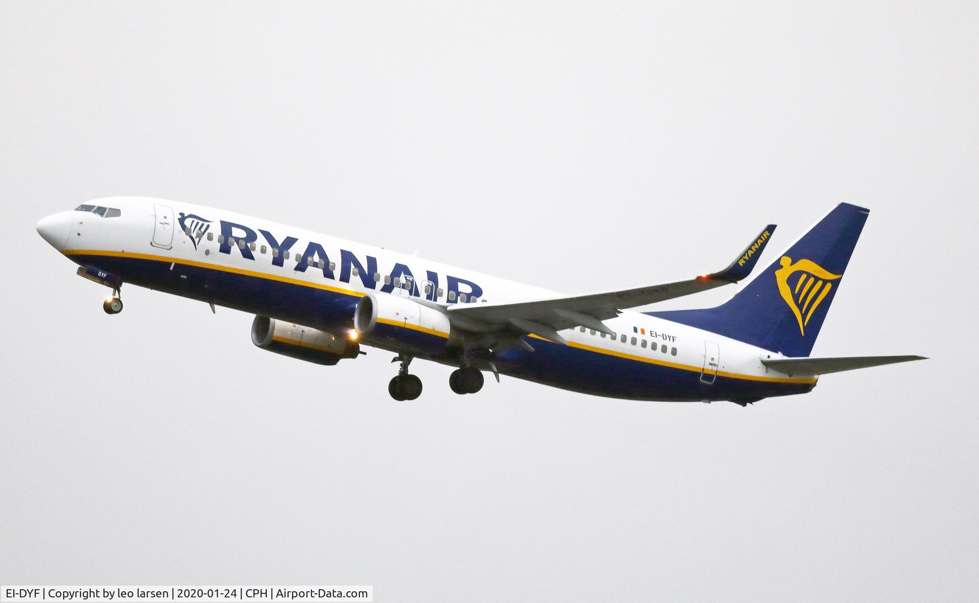 EI-DYF, 2008 Boeing 737-8AS C/N 36569, Copenhagen 24.1.2020