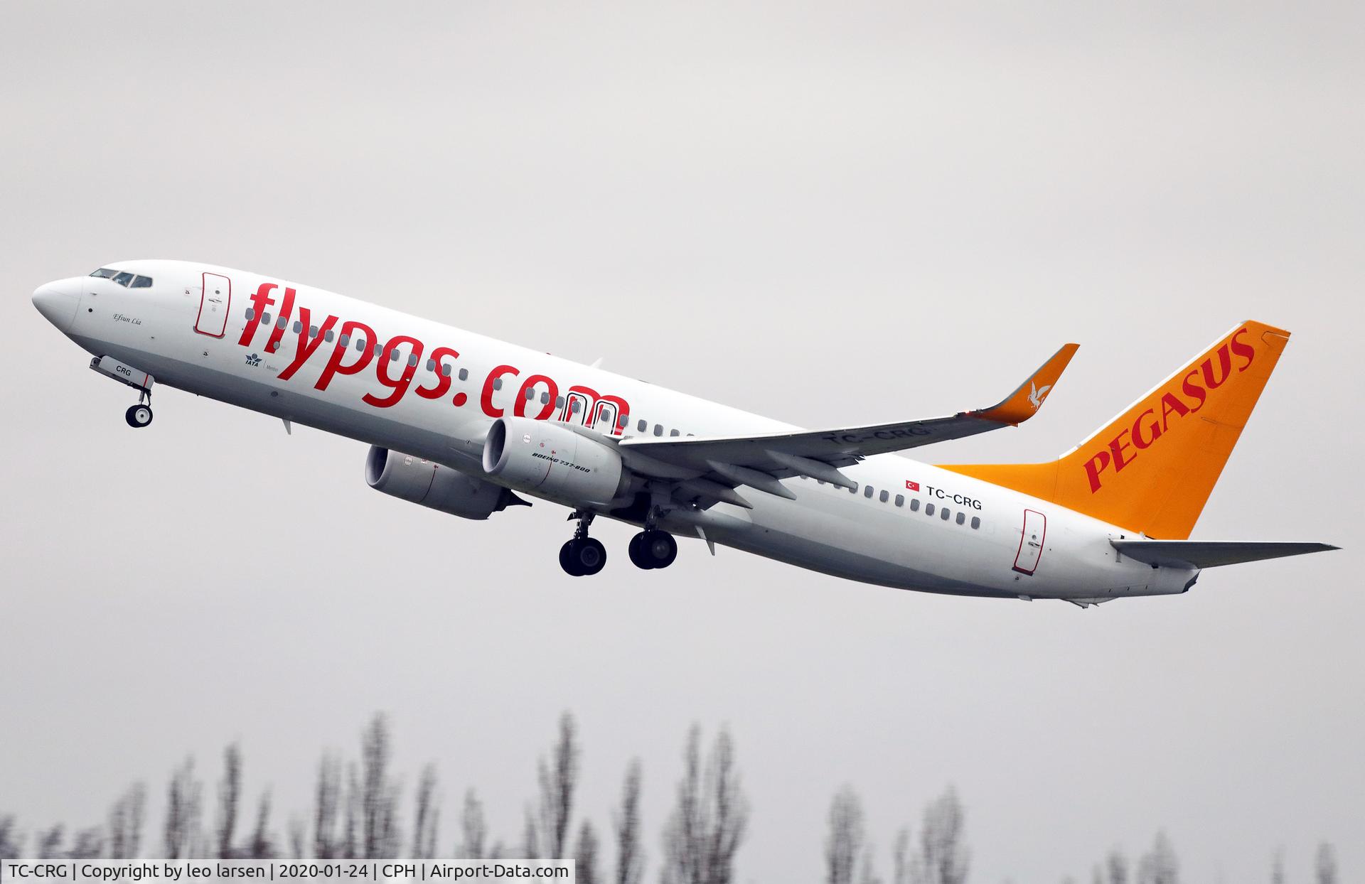 TC-CRG, 2018 Boeing 737-82R C/N 63705, Copenhagen 24.1.2020
