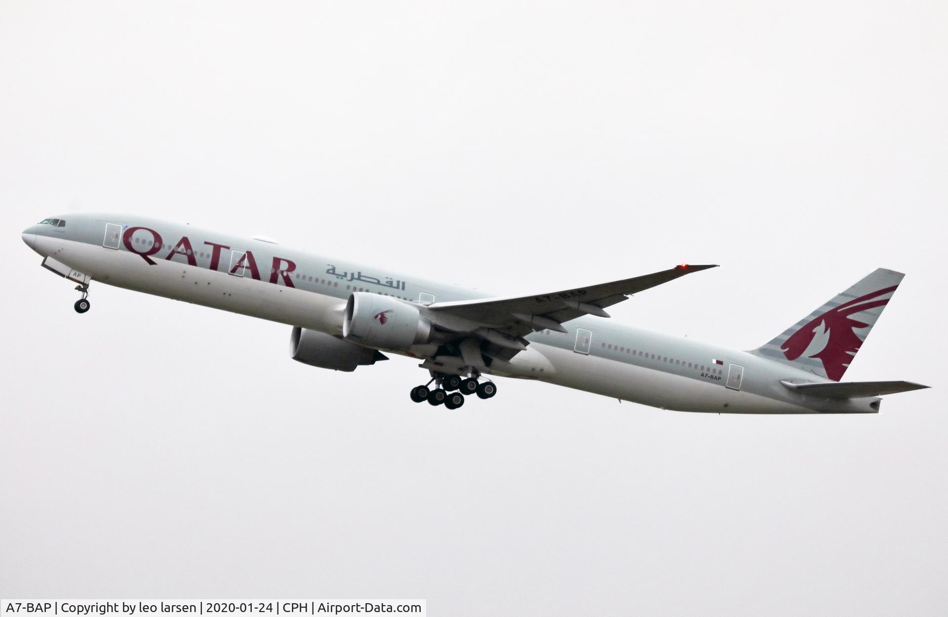 A7-BAP, 2011 Boeing 777-3DZ/ER C/N 38248, Copenhagen 24.1.2020