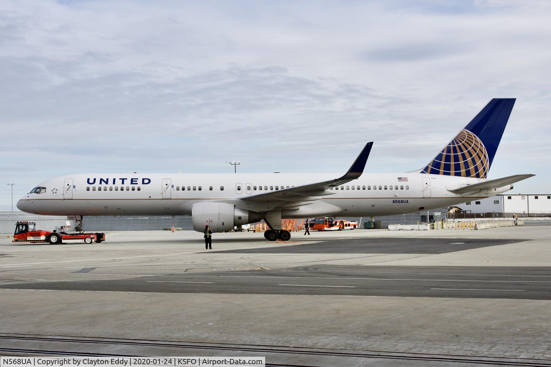 N568UA, 1992 Boeing 757-222 C/N 26674, SFO 2020