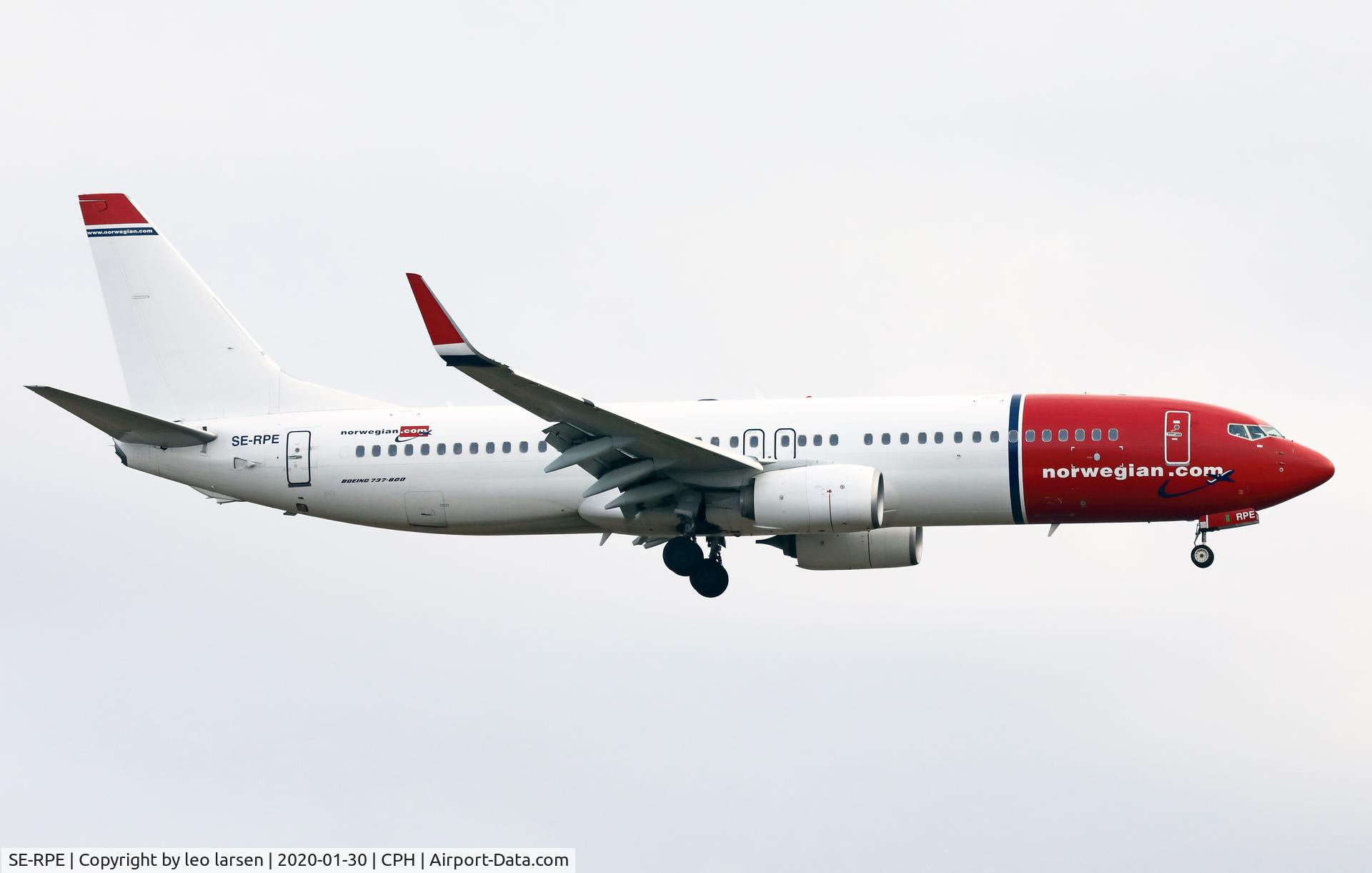 SE-RPE, 2016 Boeing 737-8JP C/N 42074, Copenhagen 30.1.2020