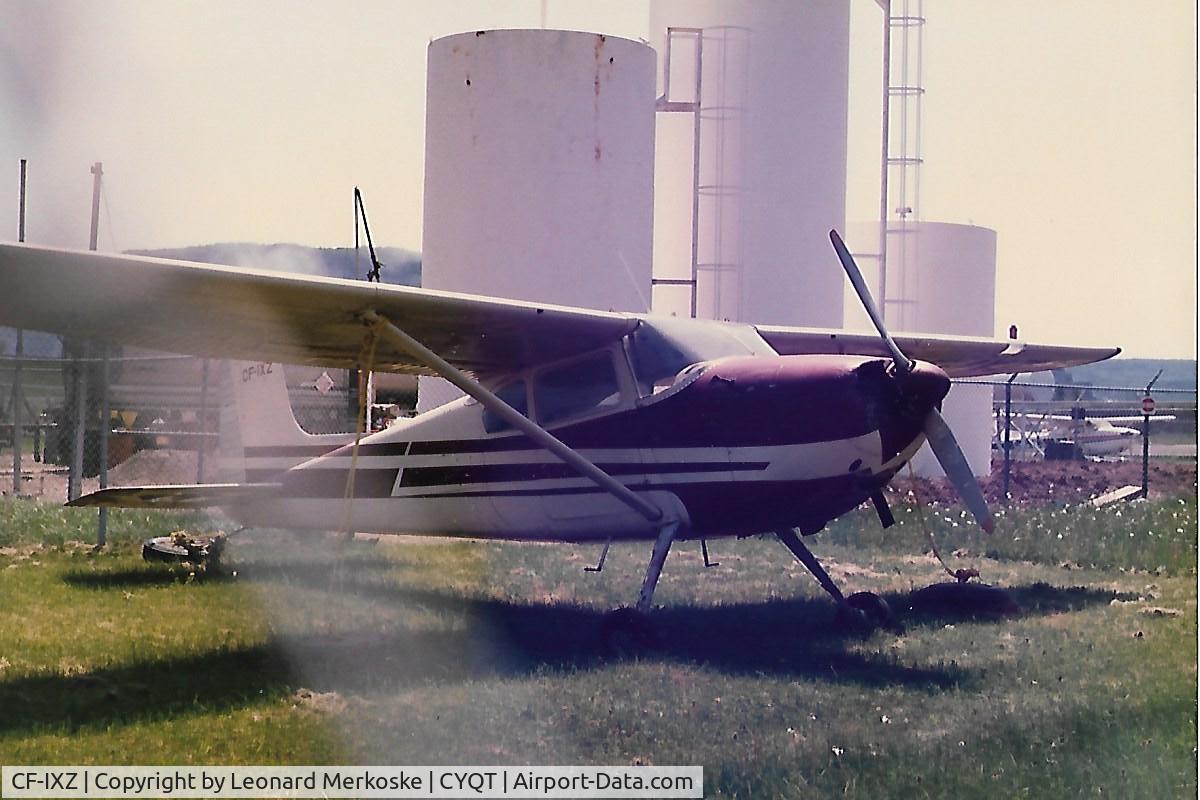 CF-IXZ, 1956 Cessna 180 C/N 32520, Picture from late 1970's, aircraft was dormant at Thunder Bay Airport for many years.