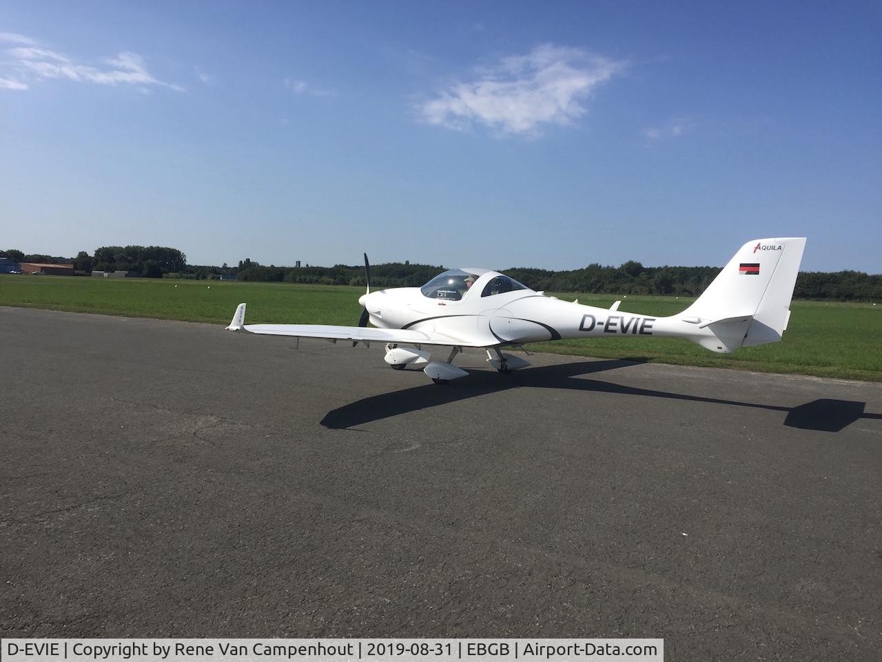 D-EVIE, 2010 Aquila A210 (AT01) C/N AT01-205, A sunny day in a hot summer at Grimbergen airfield
