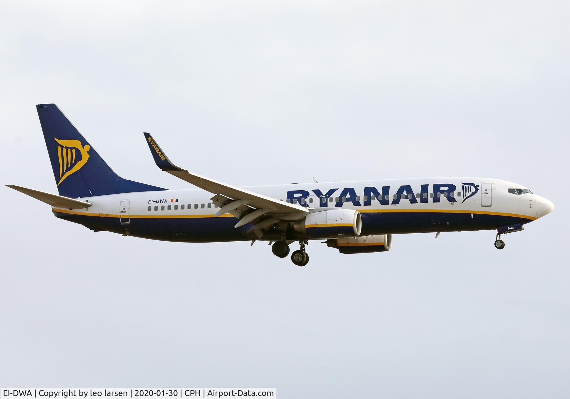 EI-DWA, 2007 Boeing 737-8AS C/N 33617, Copenhagen 30.1.2020