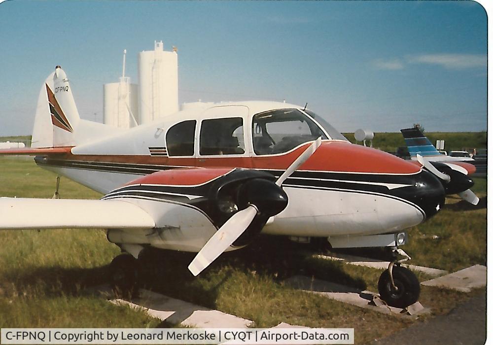 C-FPNQ, 1957 Piper PA-23-160 Apache C/N 23-1268, Picture taken in mid 1980's