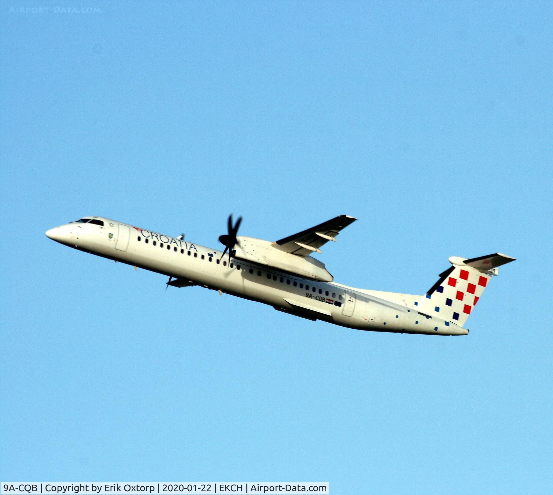 9A-CQB, 2008 De Havilland Canada DHC-8-402Q Dash 8 C/N 4211, 9A-CQB taking off rw 22R