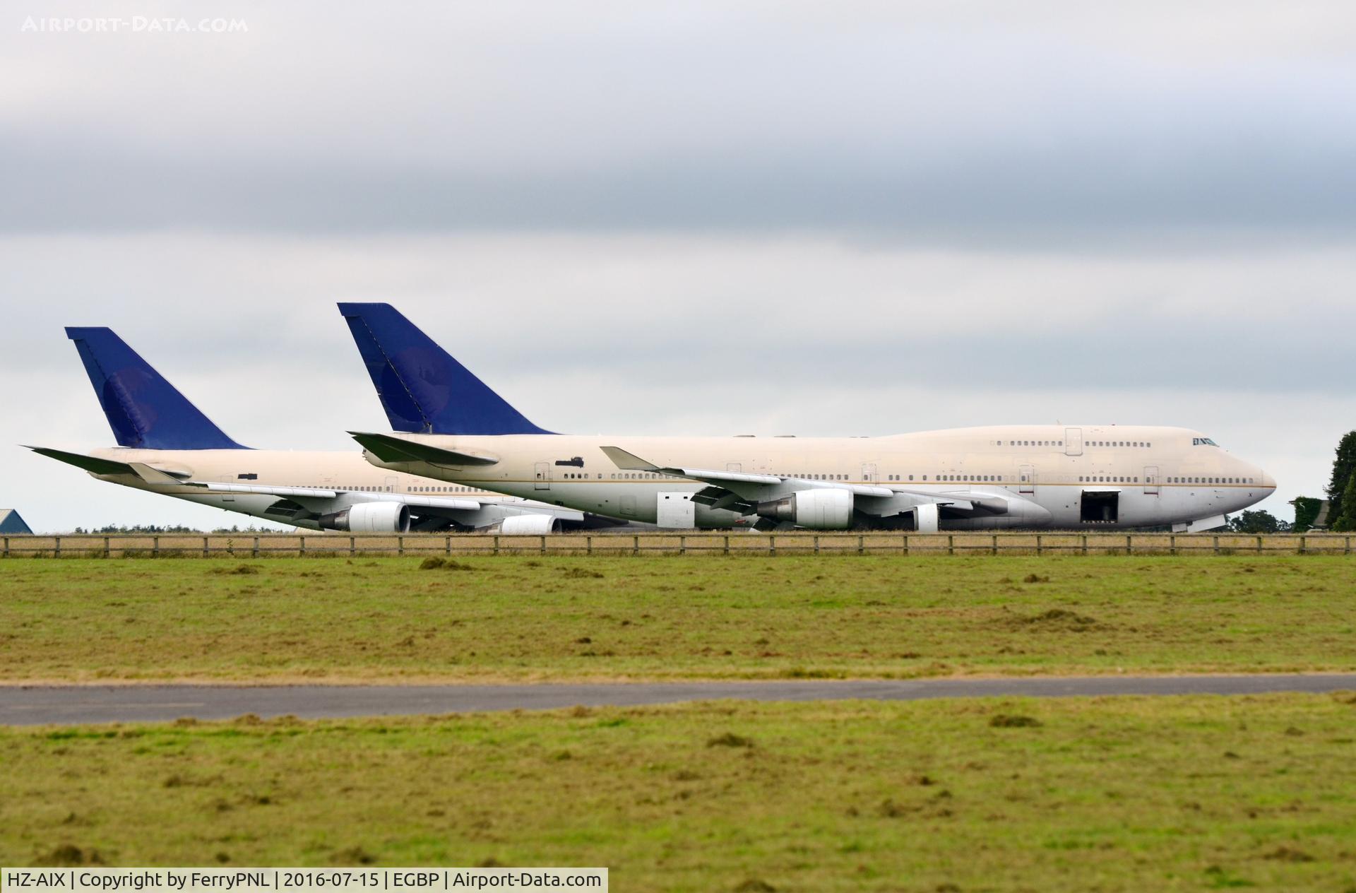 HZ-AIX, 1998 Boeing 747-468 C/N 28341, Saudi B744's (HZ-AIX & HZ-AIY) awaiting the axe man in Kemble.