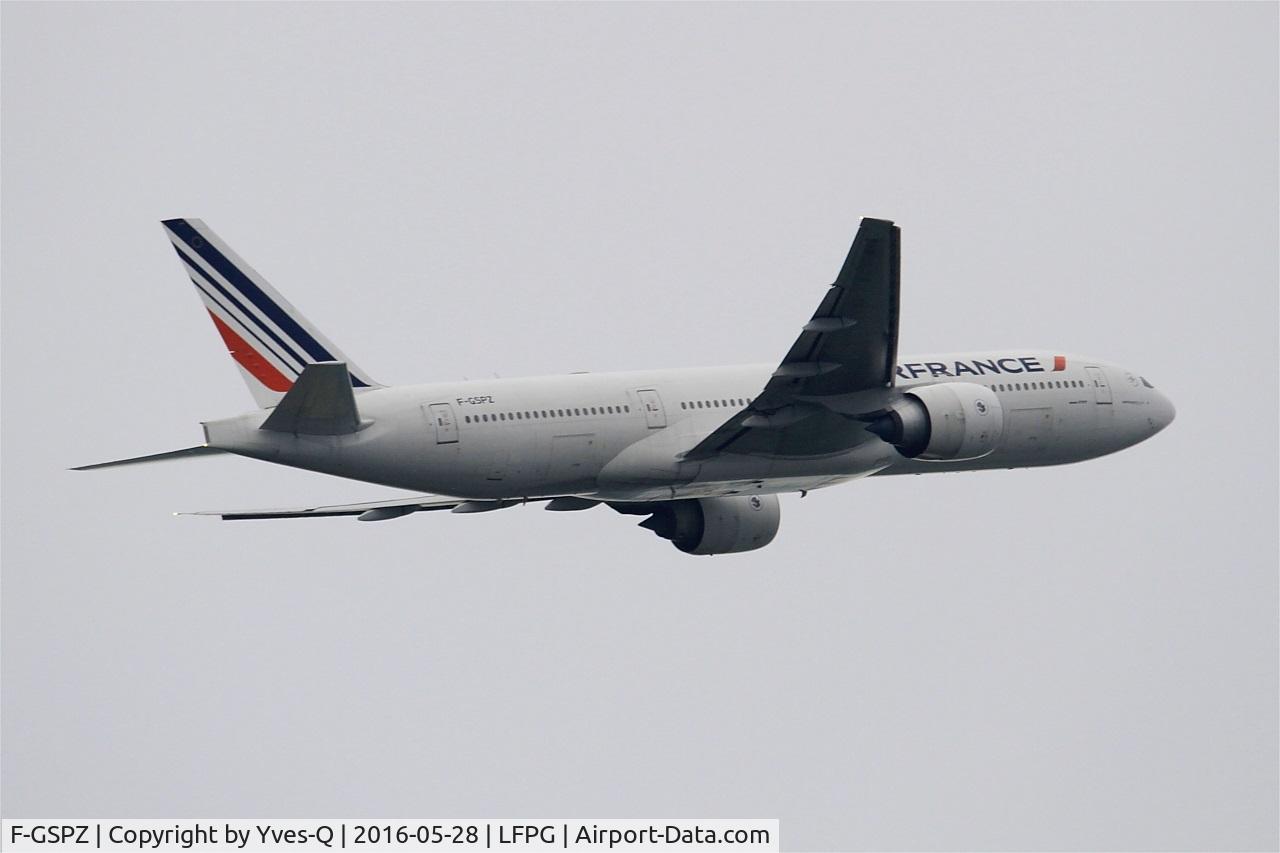 F-GSPZ, 2002 Boeing 777-228/ER C/N 32310, Boeing 777-228ER, Take off rwy 06R, Roissy Charles De Gaulle airport (LFPG-CDG)