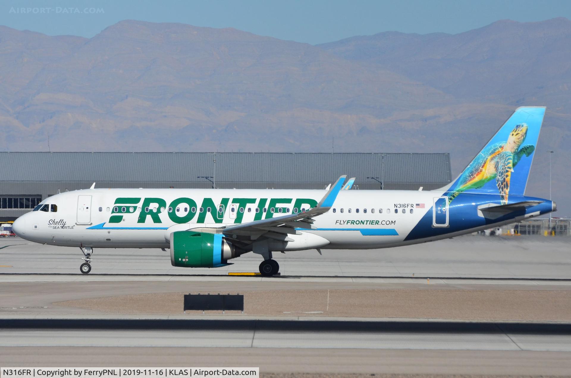 N316FR, 2017 Airbus A320-251N C/N 7824, A320N; departure of Shelly