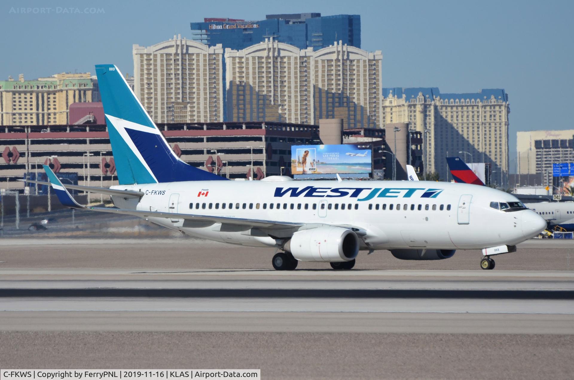 C-FKWS, 2001 Boeing 737-76N C/N 30134, Westjet B737
