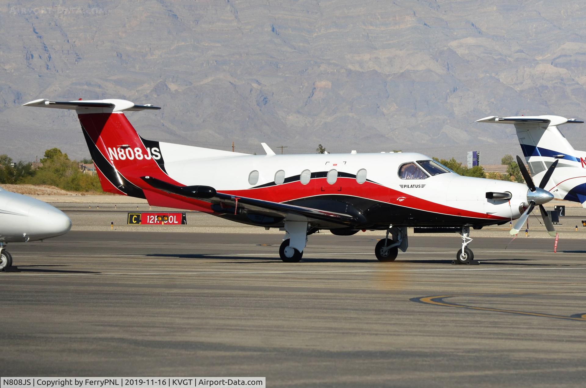 N808JS, 2008 Pilatus PC-12/47E C/N 1003, To Us Aviation PC12 on the ramp at VGT