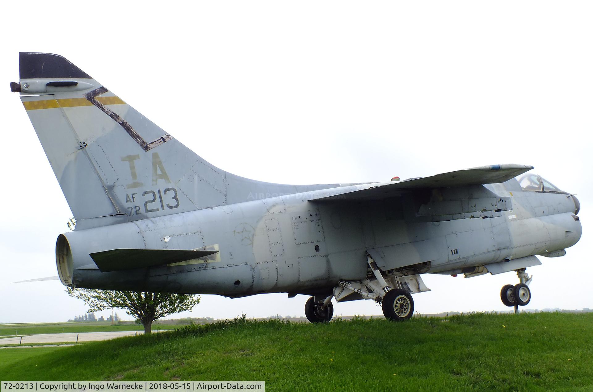 72-0213, 1972 LTV A-7D Corsair II C/N D-335, LTV A-7D Corsair II at the Iowa Aviation Museum, Greenfield IA