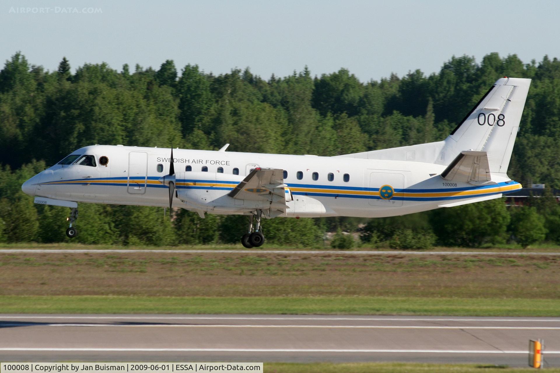 100008, 1995 Saab Tp100C (340BPlus) C/N 340B-367, Swedish Air Force