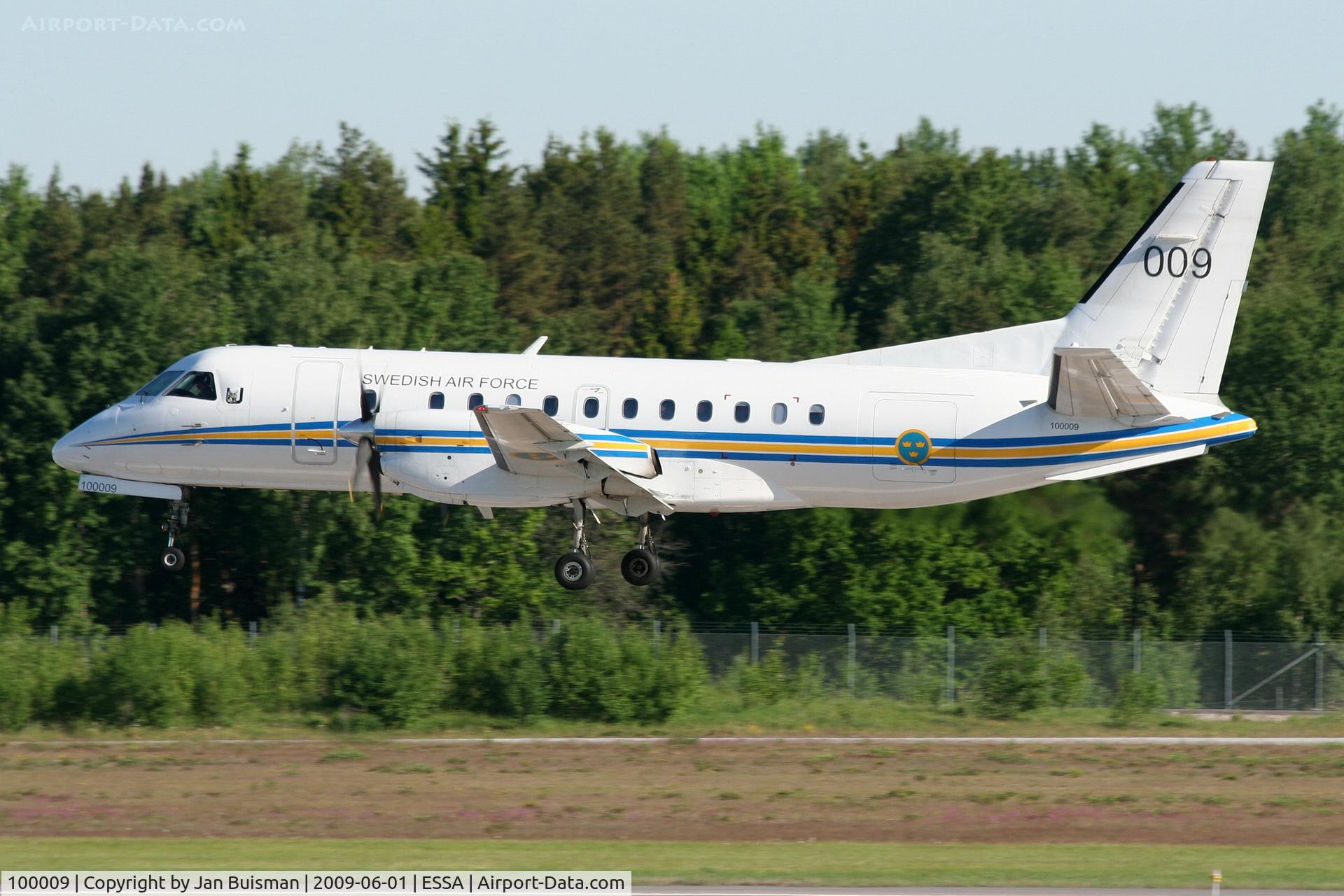 100009, 1995 Saab Tp100C (340BPlus) C/N 340B-372, Swedish Air Force