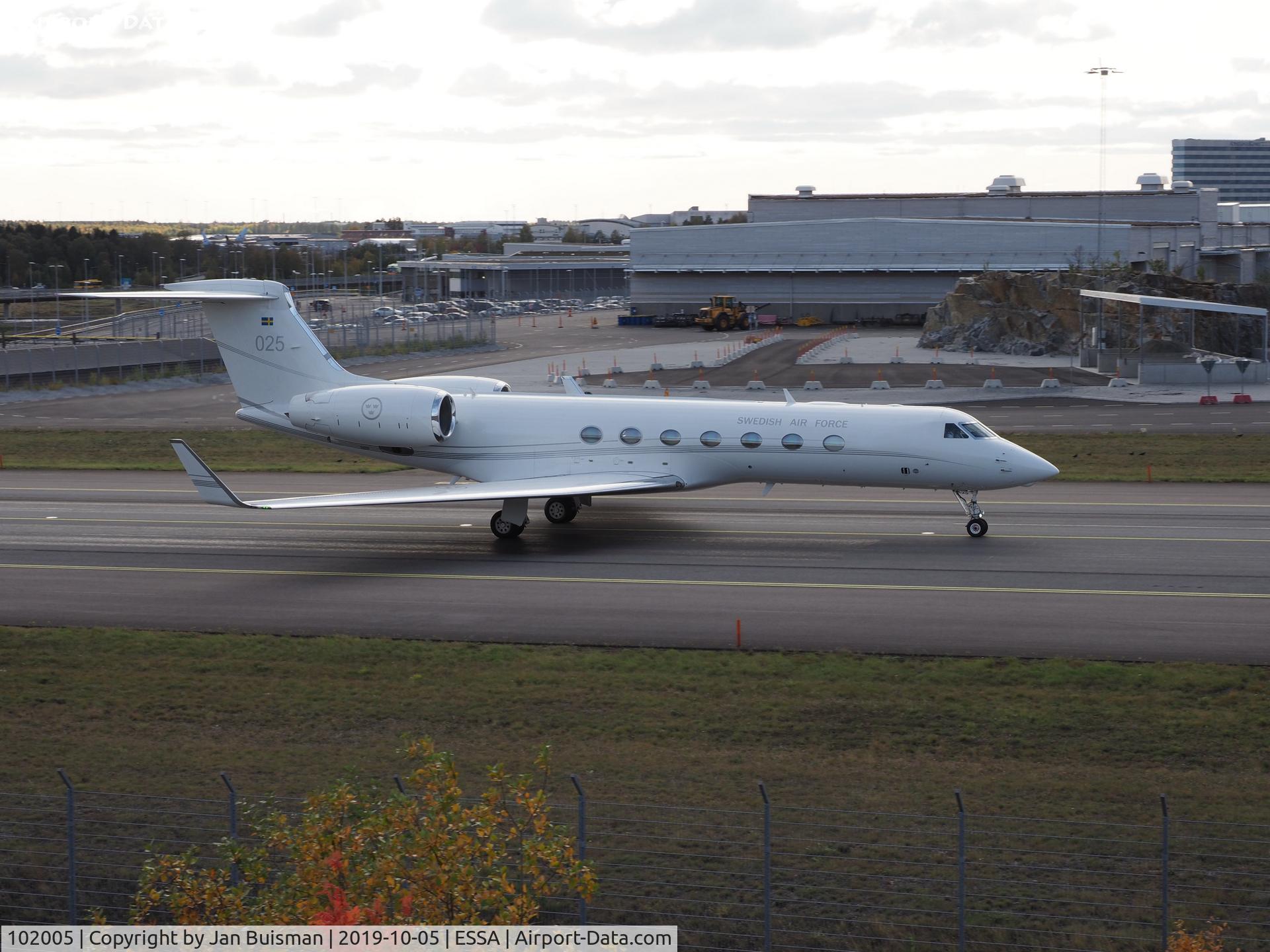 102005, 2008 Gulfstream Aerospace GV-SP (G550) C/N 5200, Swedish Air Force