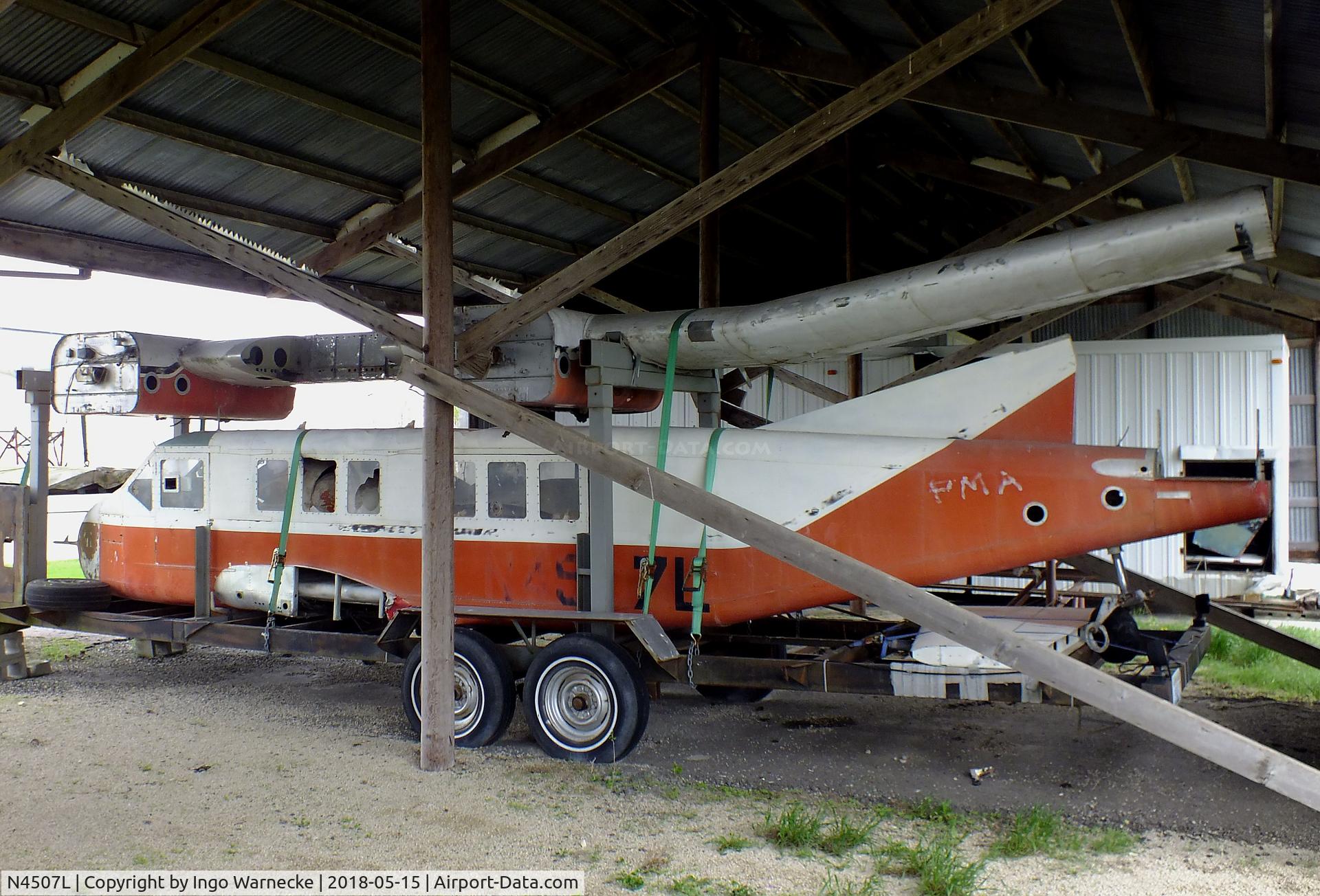 N4507L, 1973 Evangel Air 4500-300 C/N 006, Evangel Air 4500-300 disassembled, awaiting restoration at the Iowa Aviation Museum, Greenfield IA