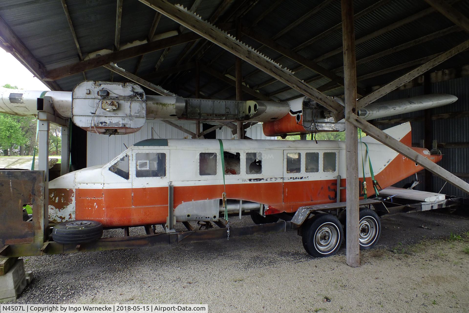 N4507L, 1973 Evangel Air 4500-300 C/N 006, Evangel Air 4500-300 disassembled, awaiting restoration at the Iowa Aviation Museum, Greenfield IA