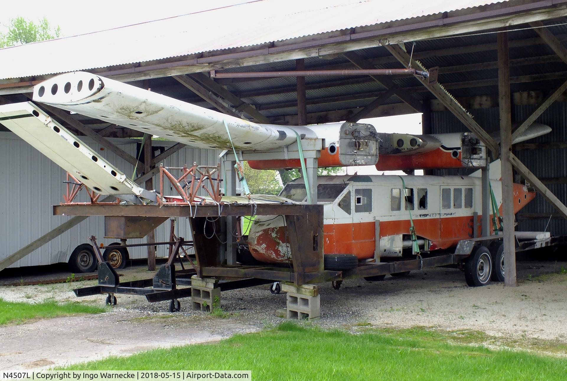 N4507L, 1973 Evangel Air 4500-300 C/N 006, Evangel Air 4500-300 disassembled, awaiting restoration at the Iowa Aviation Museum, Greenfield IA
