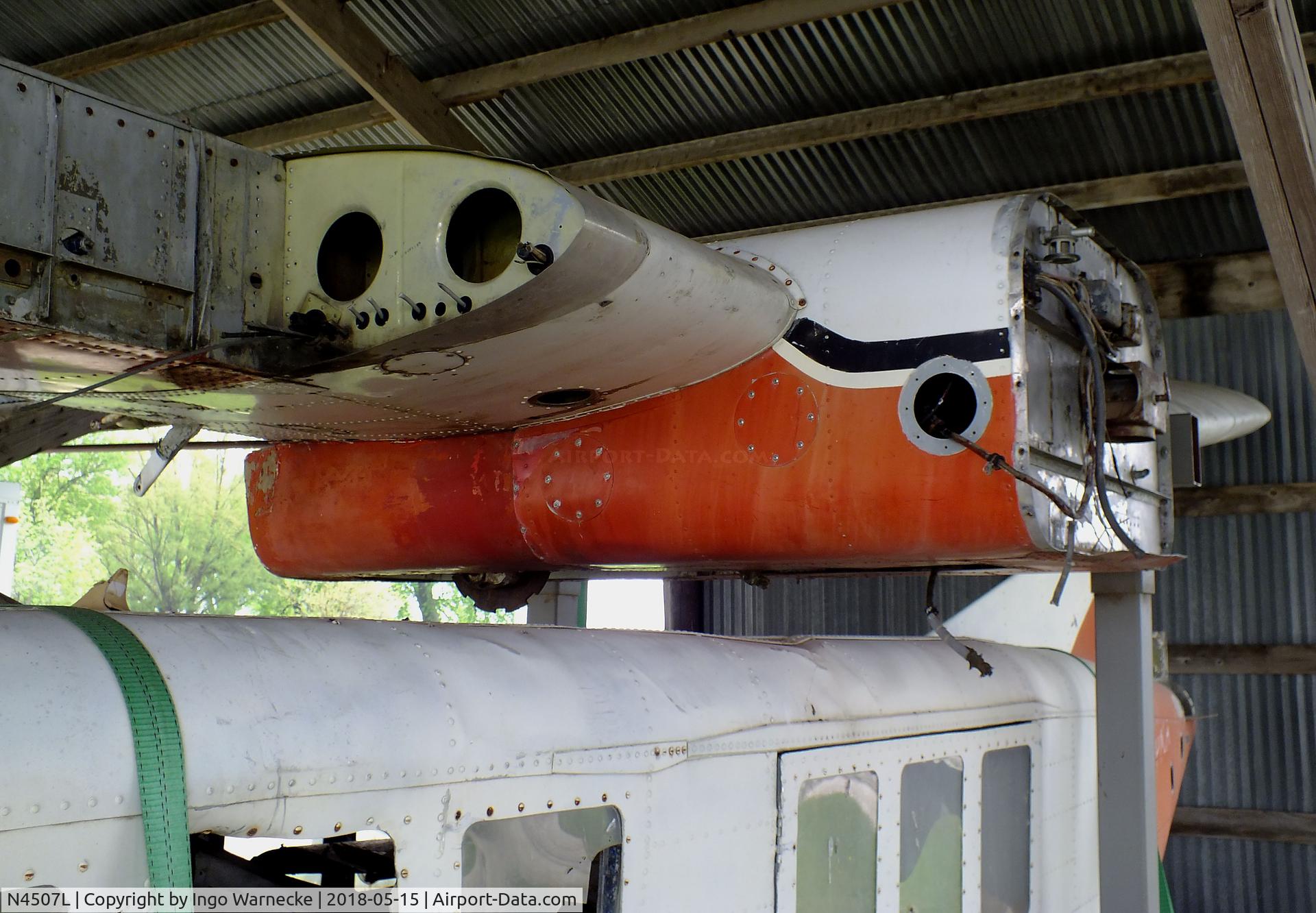 N4507L, 1973 Evangel Air 4500-300 C/N 006, Evangel Air 4500-300 disassembled, awaiting restoration at the Iowa Aviation Museum, Greenfield IA
