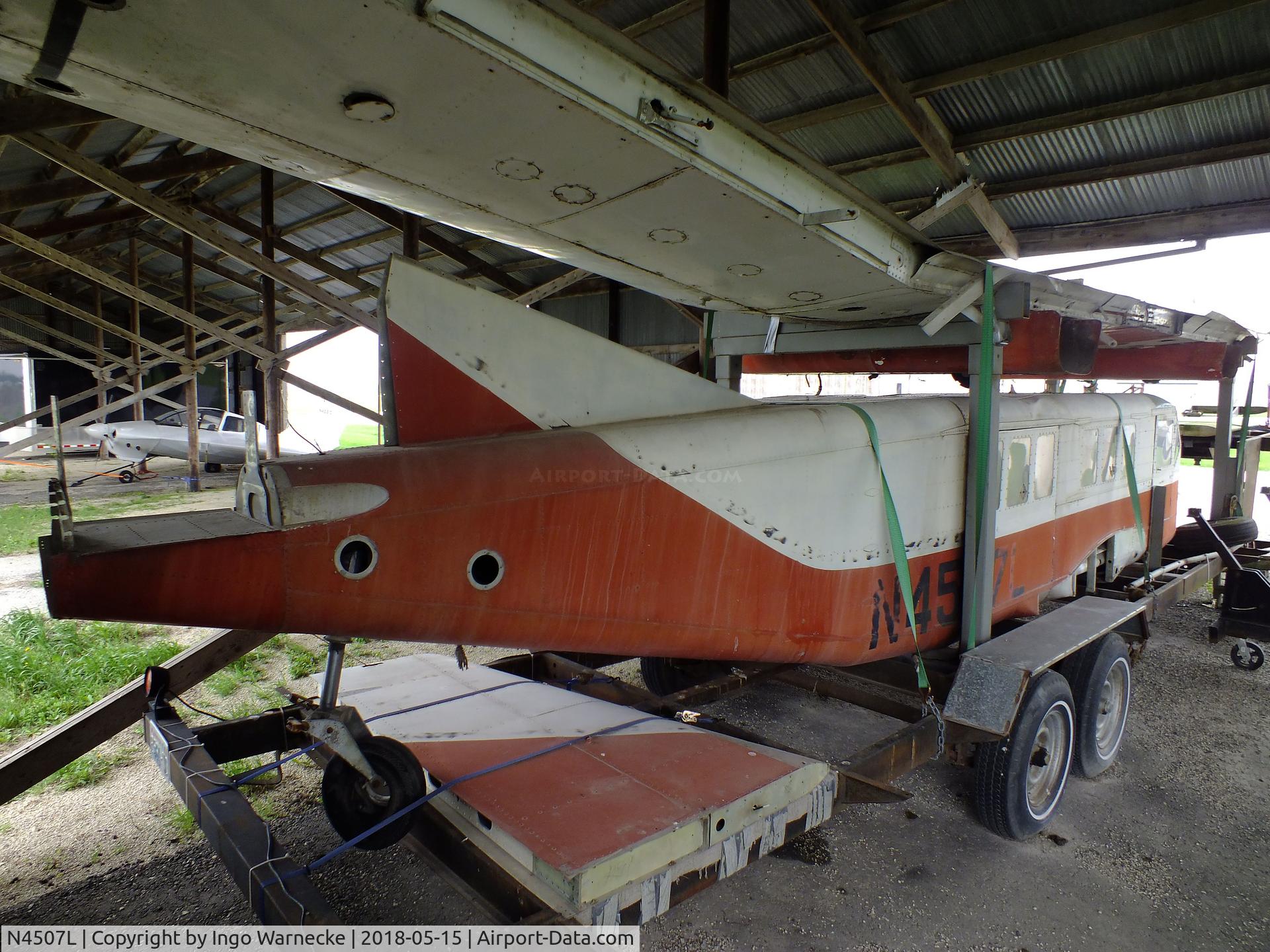 N4507L, 1973 Evangel Air 4500-300 C/N 006, Evangel Air 4500-300 disassembled, awaiting restoration at the Iowa Aviation Museum, Greenfield IA