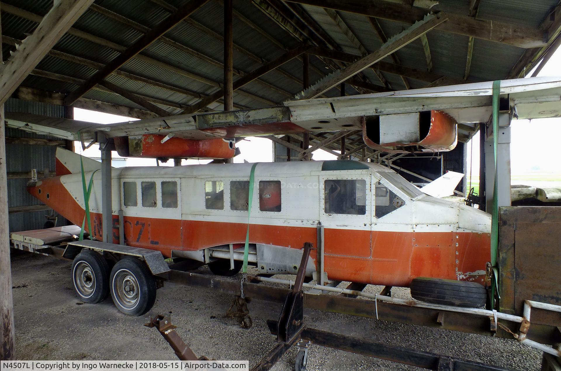 N4507L, 1973 Evangel Air 4500-300 C/N 006, Evangel Air 4500-300 disassembled, awaiting restoration at the Iowa Aviation Museum, Greenfield IA