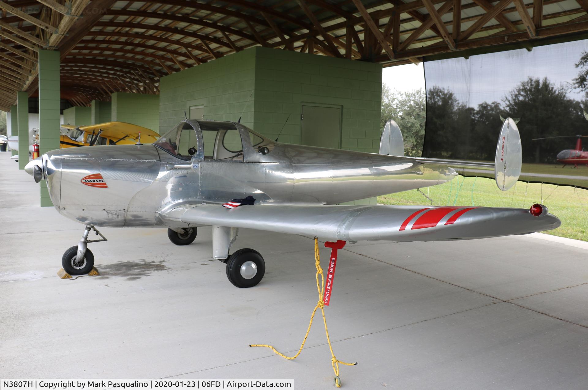 N3807H, 1947 Erco 415CD Ercoupe C/N 4508, Ercoupe 415CD