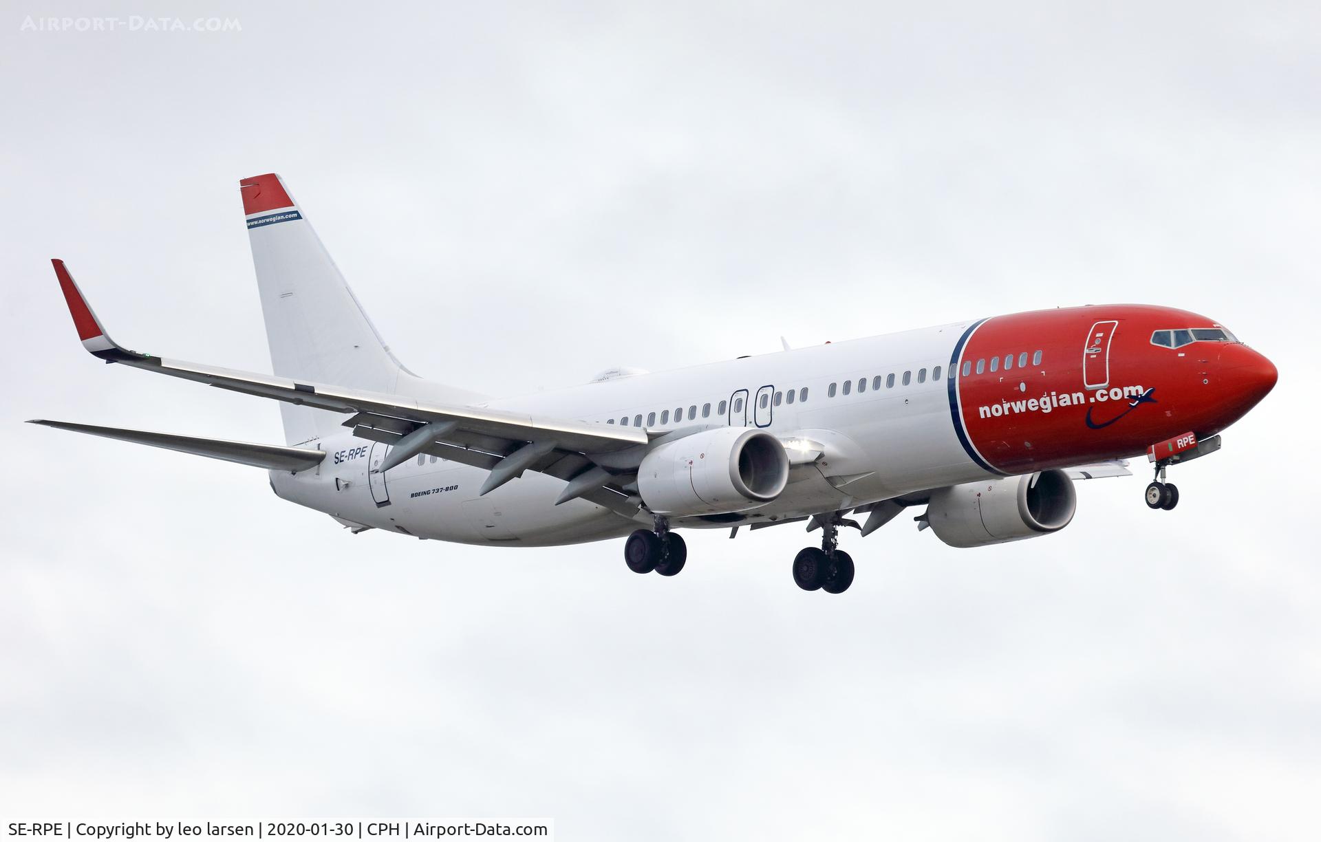 SE-RPE, 2016 Boeing 737-8JP C/N 42074, Copenhagen 30.1.2020