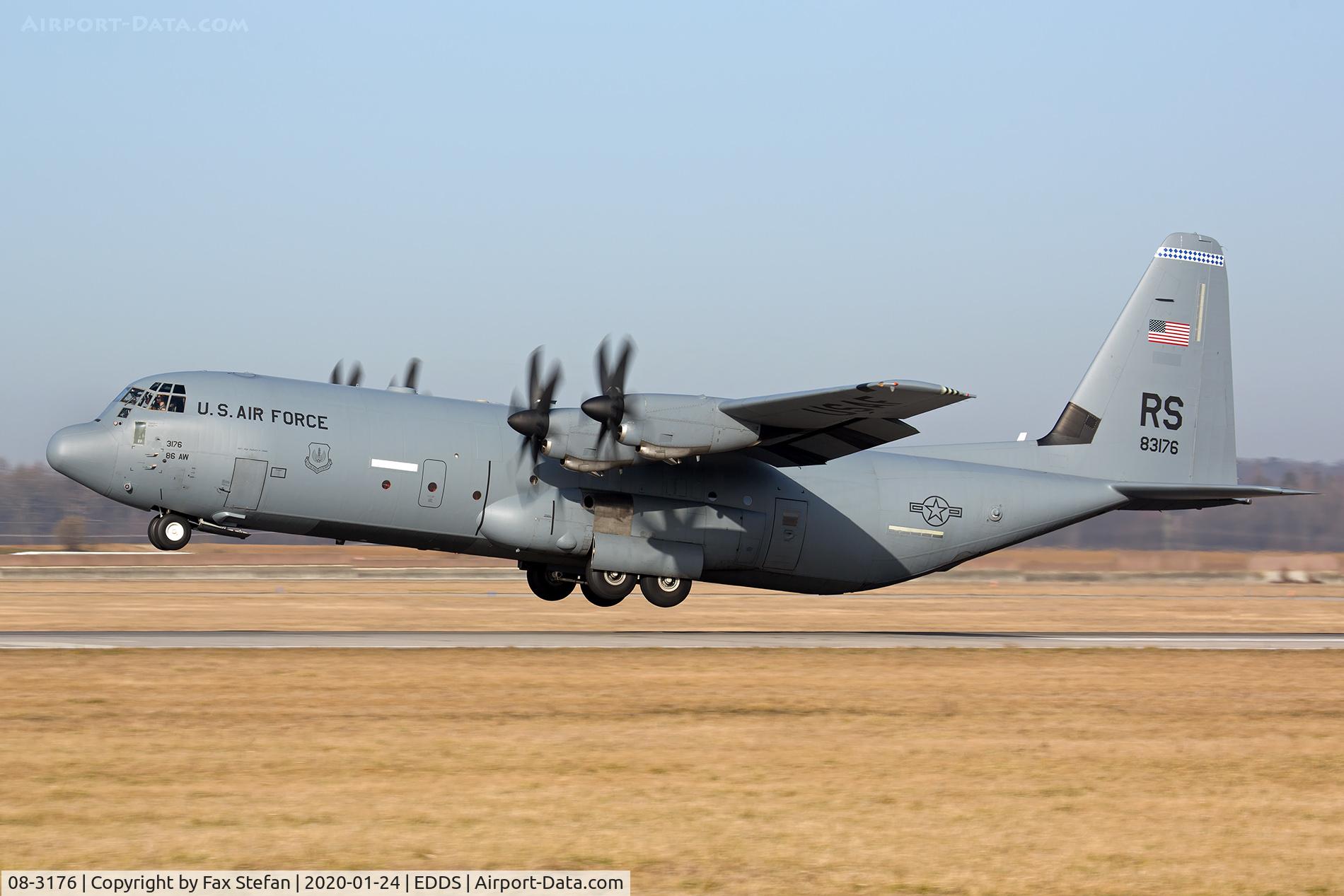 08-3176, Lockheed C-130J-30 Super Hercules C/N 382-5671, dep EDDS