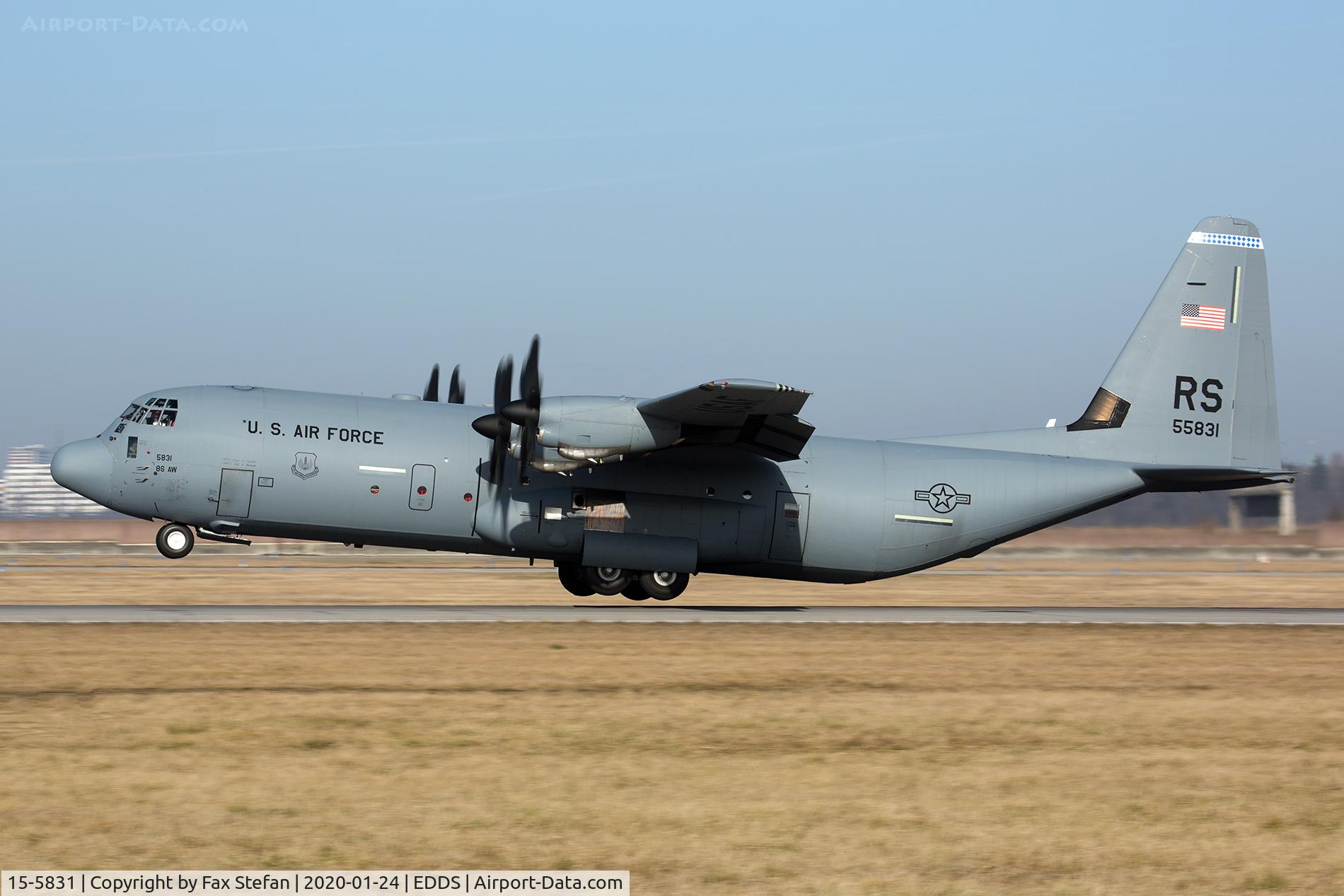 15-5831, 2017 Lockheed Martin C-130J-30 Hercules C/N 382-5831, dep EDDS