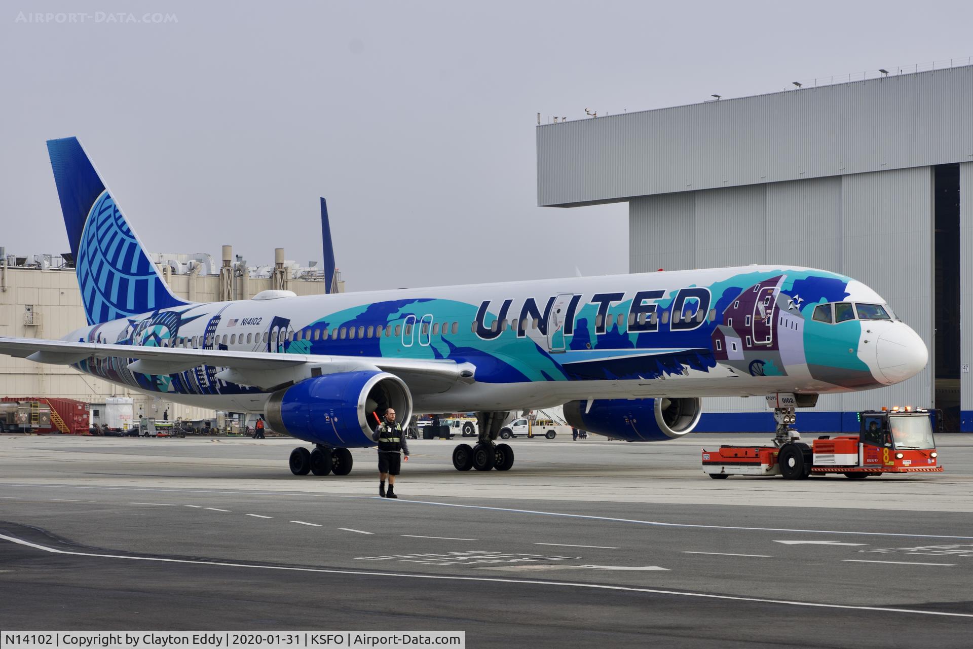 N14102, 1994 Boeing 757-224 C/N 27292, SFO 2019.