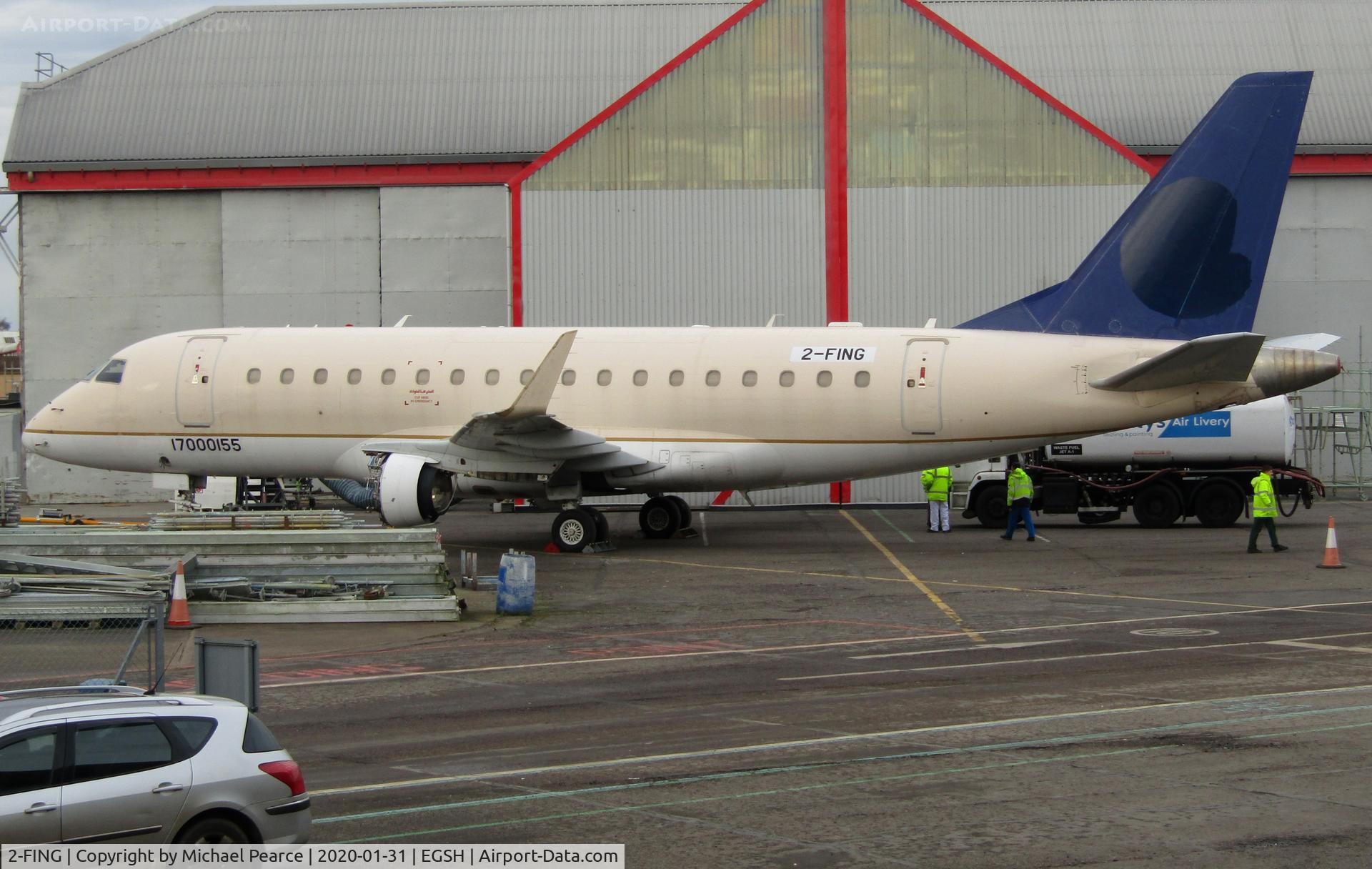 2-FING, 2006 Embraer 170LR (ERJ-170-100LR) C/N 17000155, Parked outside Air Livery to have its fuel decanted prior to scrapping. Stored at NWI since 12th April 2018.