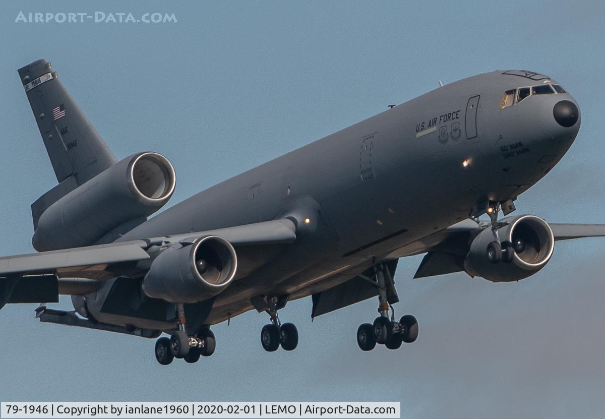79-1946, 1979 McDonnell Douglas KC-10A Extender C/N 48206, Arriving at Moron as Blue22